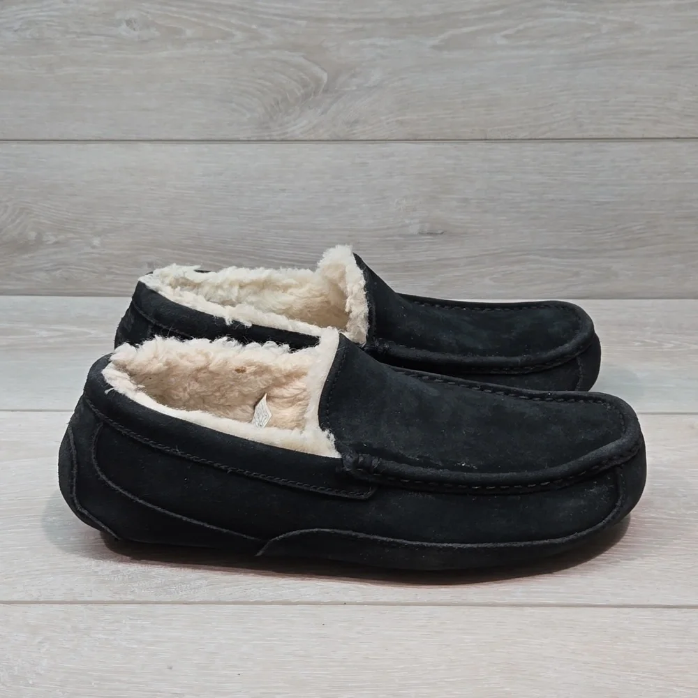 Ugg Australia Women Suede Sheepskin Loafer Slip on shoes sz 10